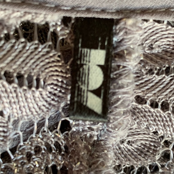 ZOE OPEN LACE LONG GREY METALLIC CARDIGAN. WOMEN’S SIZE MEDIUM - Picture 8 of 10